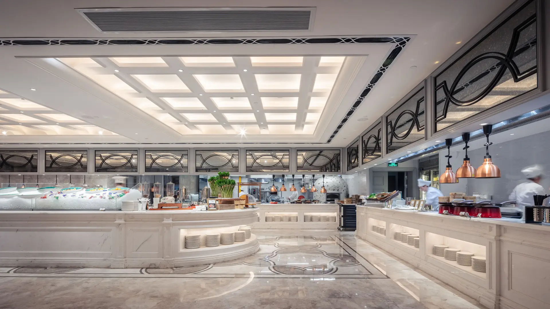 Buffet de lujo y diseño interior