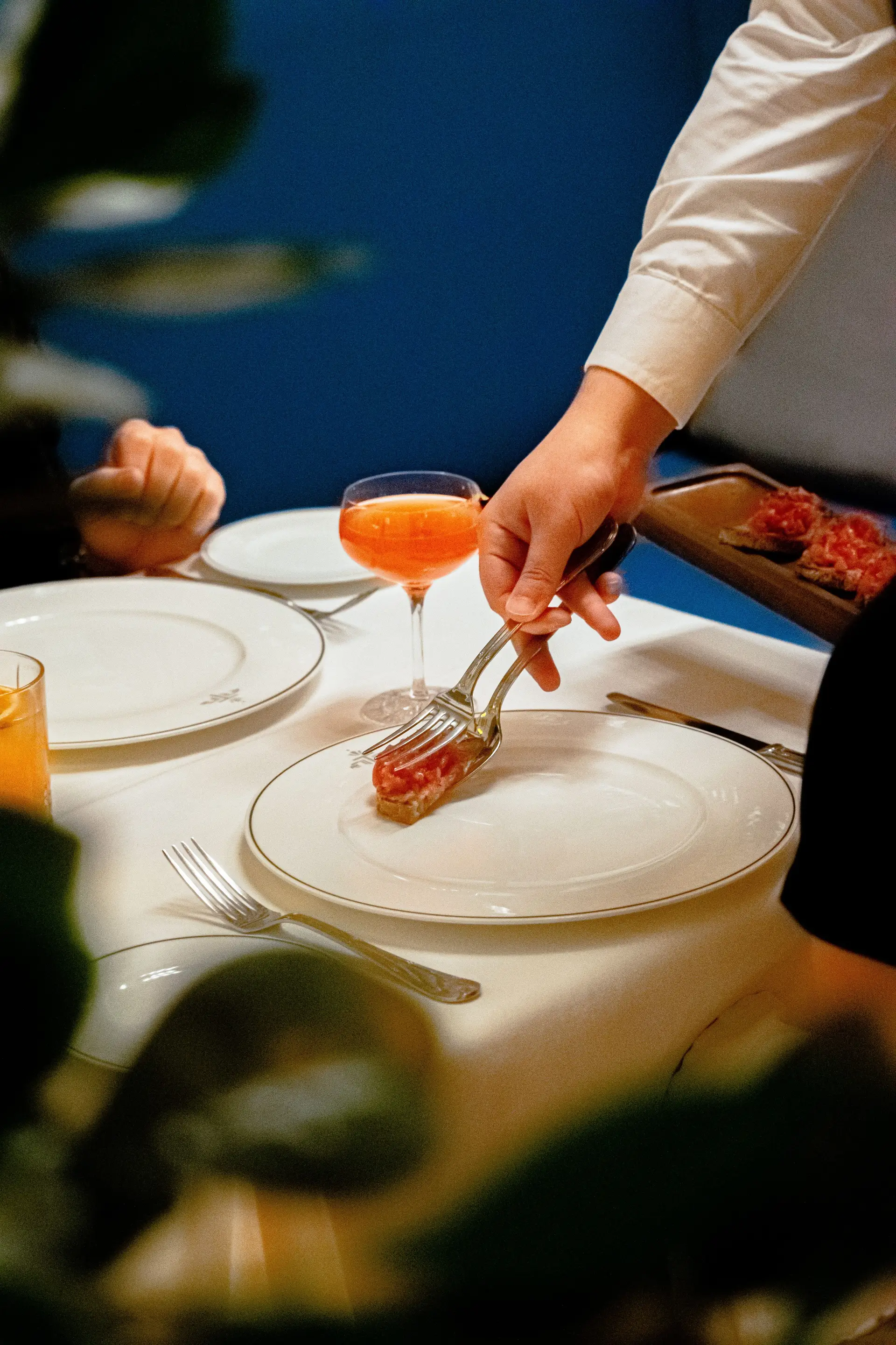 Servicio de almuerzo elegante